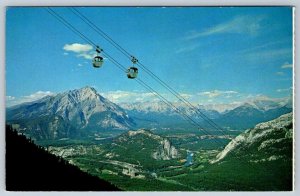 Sulphur Mountain Gondola Lift, Banff National Park, Alberta, Vintage Postcard