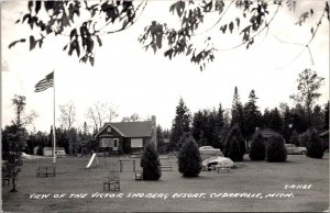 RPPC Victor Shoberg Resort, Playground, Cedarville MI Vintage Postcard V69