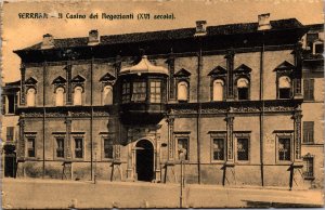 Italy Ferrara Casino dei Negozianti Vintage Postcard 09.68
