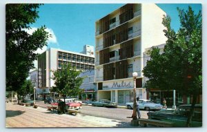 PONCE, Puerto Rico ~ Roadside STREET SCENE & MELIA HOTEL  c1960s Postcard