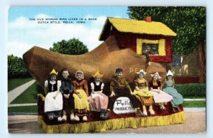 Pella Products Shoe Advertising Parade Float Pella IA Iowa Postcard (DK6)