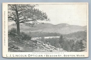 BOSTON MA L.J.LINCOLN OPTICIAN ADVERTISING ANTIQUE POSTCARD