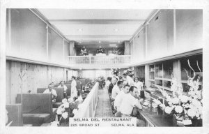 Selma Alabama Del Restaurant Interior roadside Kaeser Blair Postcard 21-4685