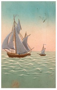 Sailboats , Embossed