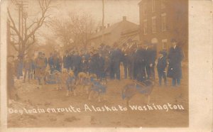 Dog Sled Team Alaska to Washington Real Photo Vintage Postcard AA109883