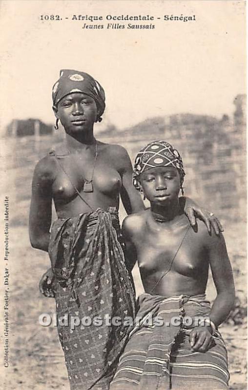 Afrique Occidentale Senegal Jeunes Filles Saussais African Nude Unused 