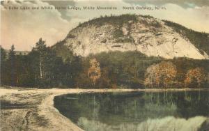 Echo Lake White Horse Ledge White Mountains New Hampshire 1920s Postcard 13192