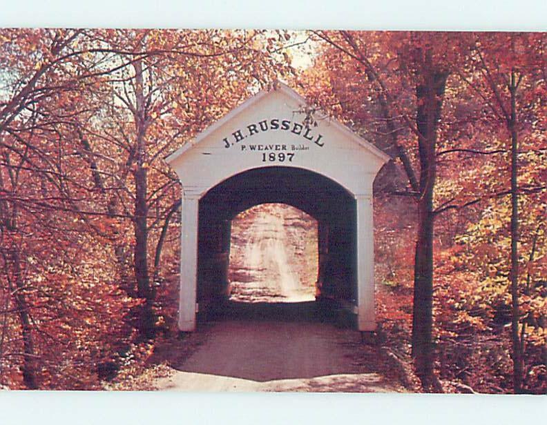 Unused Pre-1980 COVERED BRIDGE Parke County - Rockville - Indiana IN H7948