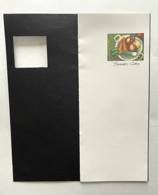 Vintage 80s Continental Business Class Airlines Dinner Menu