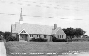 Real Photo Postcard Immanuel Lutheran Church in Oscela, Iowa~122624