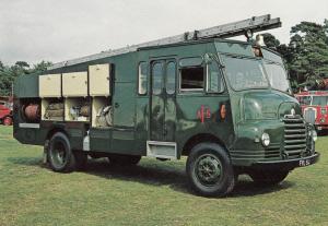 Self Propelled Pump Bedfordshire Fire Engine Brigade Postcard