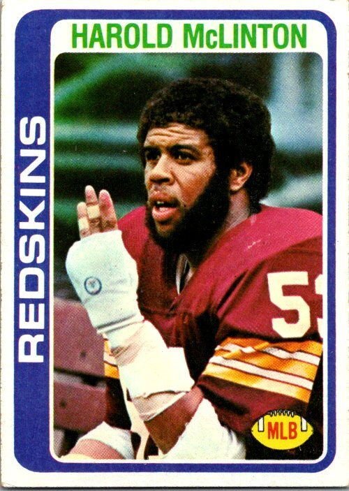 1978 Topps Football Card Harold Clinton Washington Redskins sk7421