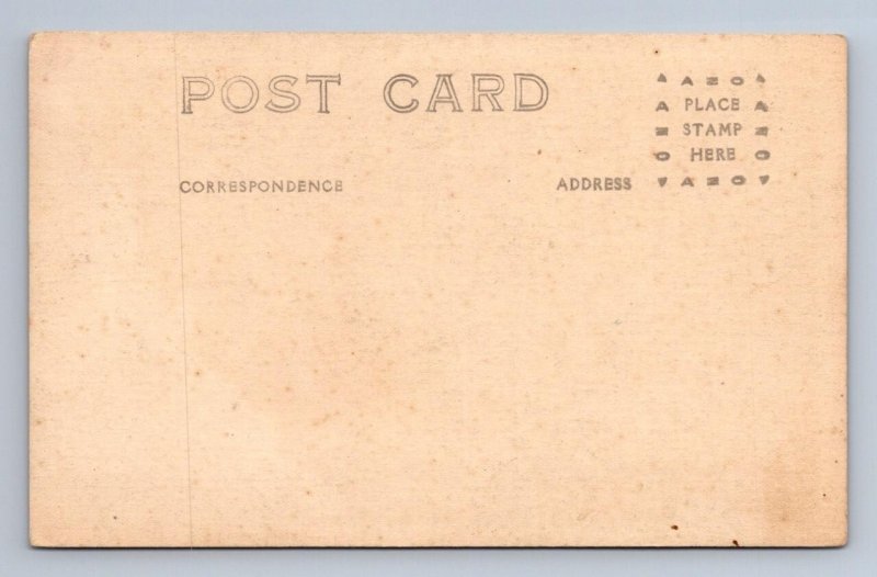 RPPC BUILDING CARS MARKET PHILIPPINES REAL PHOTO POSTCARD (c.1920s)