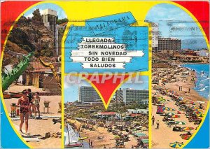 Postcard Modern Torremolinos Malage Beauties of the city