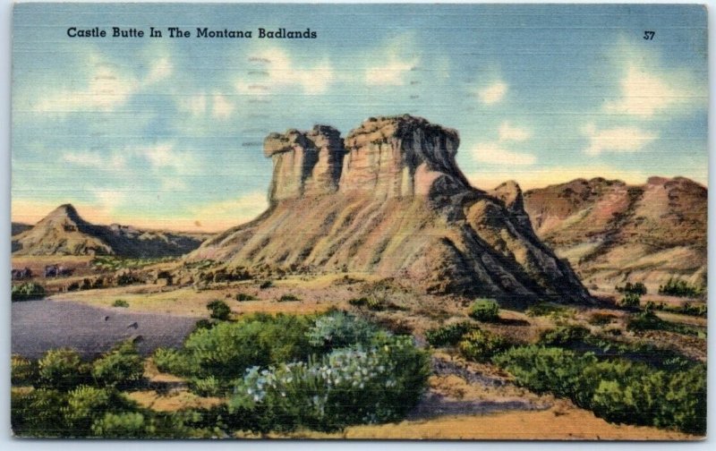 M-110187 Castle Butte in the Montana Badlands USA