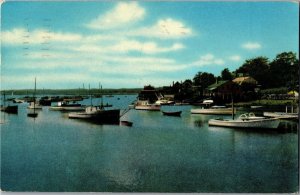 Boats at Anchor, Anchorage Annisquam MA c1958 Vintage Postcard T32