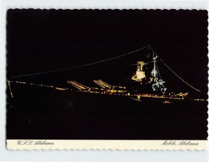 M-213442 The USS Alabama at Night Mobile Alabama USA