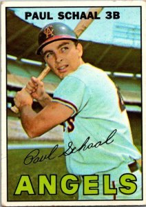 1967 Topps Baseball Card Paul Schaal California Angels sk1923