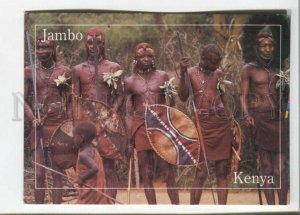 470818 Africa Kenya Massai warriors dancing Old postcard