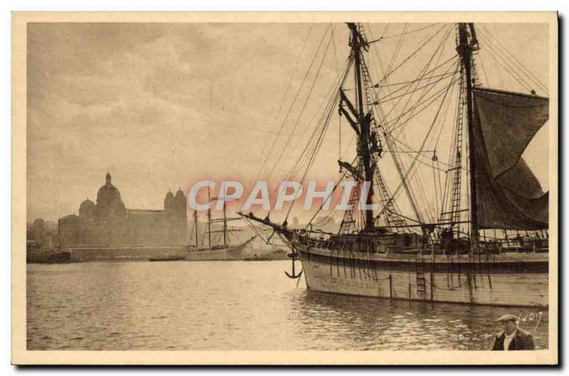 Old Postcard Marseille Joliette Yacht Basin