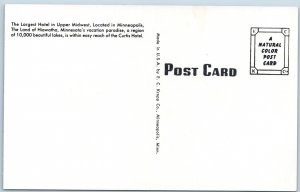 c1940s Minneapolis MN Curtis Hotel Night Scene Starry Sky Postcard E. C. Kropp