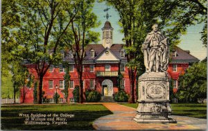 Vtg Wren Building College of William and Mary Williamsburg Virginia VA Postcard