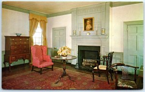 Postcard - Drawing Room, Mary Washington House - Fredericksburg, Virginia