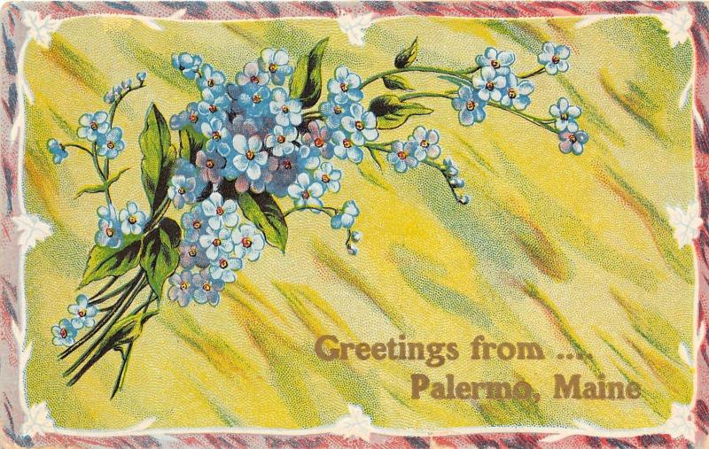 B86/ Palermo Maine Me Postcard c1910 Greetings from Palermo Maine