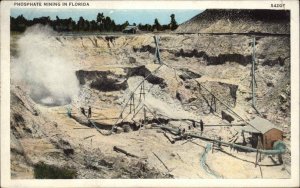 Florida FL Phosphate Mining Vintage Postcard