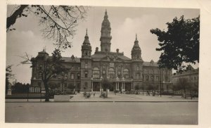 Hungary Győr Tanács Tér Railway Station Gyor Vintage RPPC 04.01