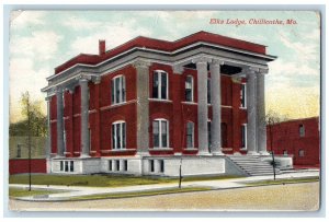 1914 Elks Lodge Exterior Scene Chillicothe Missouri MO Posted Vintage Postcard