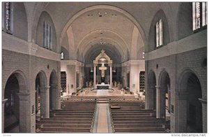 Interior of St. Benedict's Church , New Subiaco Abbey , SUBIACO , Arkansas , ...