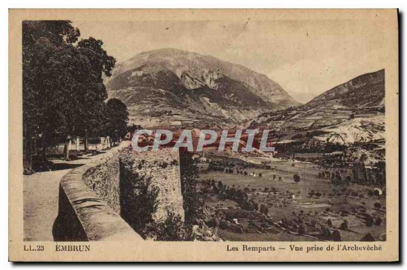 Postcard Old Embrun taken the view Remparts Archeveche