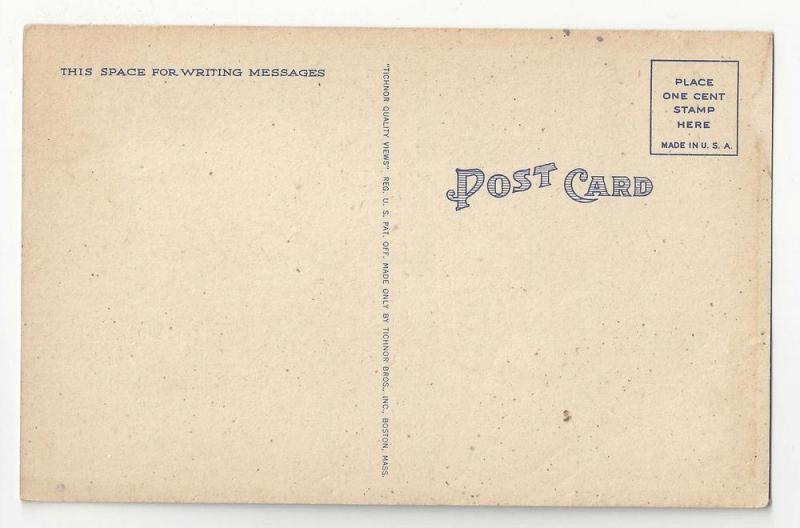 MA Nantucket Jethro Coffin House Vintage Linen Postcard