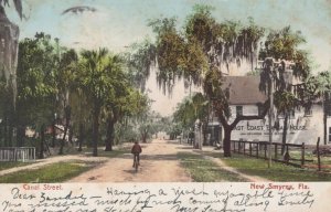 EAST COAST BANYN STREET CANAL STREET NEW SMYRNA FLORIDA POSTCARD 1907