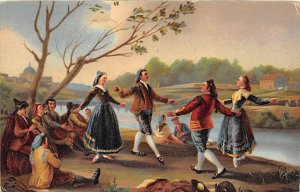 Old Fashioned Group Dancing Hobby Unused 