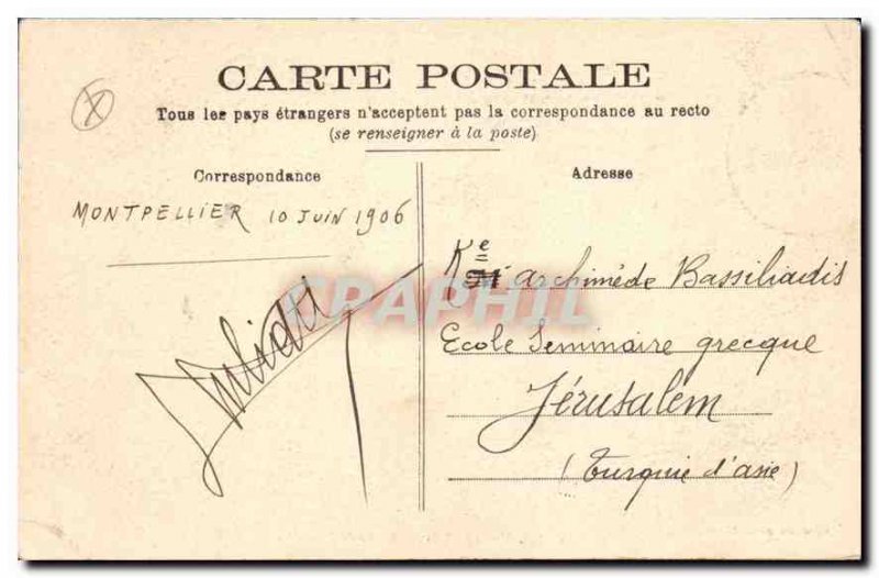 Old Postcard Montpellier The Arc de Triomphe