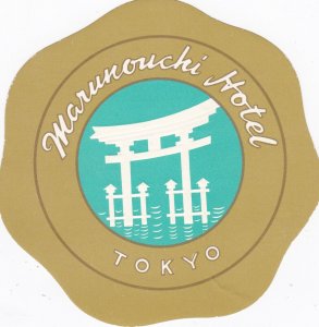 Japan Tokyo Marunouchi Hotel Vintage Luggage Label sk2417