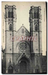 Old Postcard Chalon sur Saone Cathedrale St Vincent