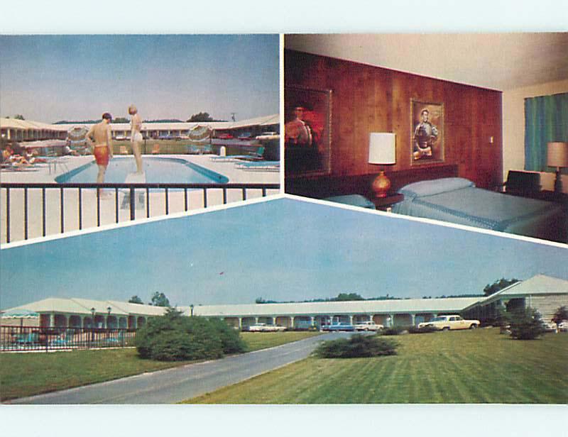 Unused Pre-1980 OLD CARS & THE BROWN MOTEL Liberty Kentucky KY s3314-13