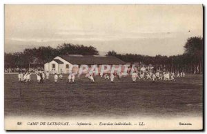 Old Postcard Army Camp Sathonay Infantry Individual exercises