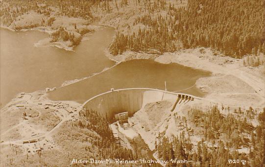 Alder Dam Mt Rainier Highway Washington Real Photo