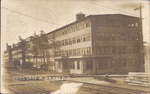 RPPC West Derry NH, Shoe Shop, Factory, Mill, Railroad Siding, 1907