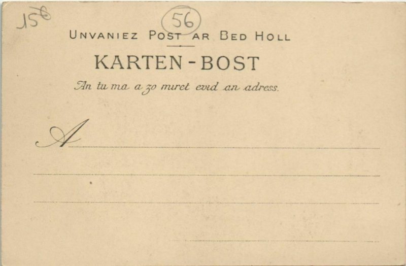 CPA HENNEBONT Bas de la rue Trottier Marché (809771)