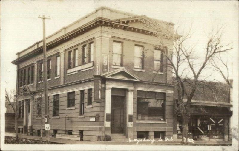 Gettysburg SD Dentist Office & Storefront c1920s Real Photo Postcard