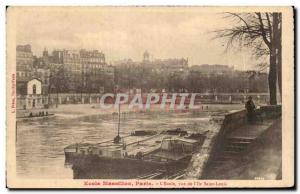 Old Postcard Paris Ecole Massillon View of the Ile Saint Louis