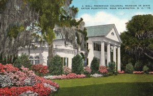 Vintage Postcard 1963A Well-Preserved Colonial Mansion Wilmington North Carolina