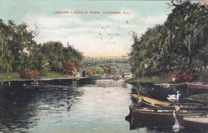 Illinois Chicago Lagoon Lincoln Park 1908