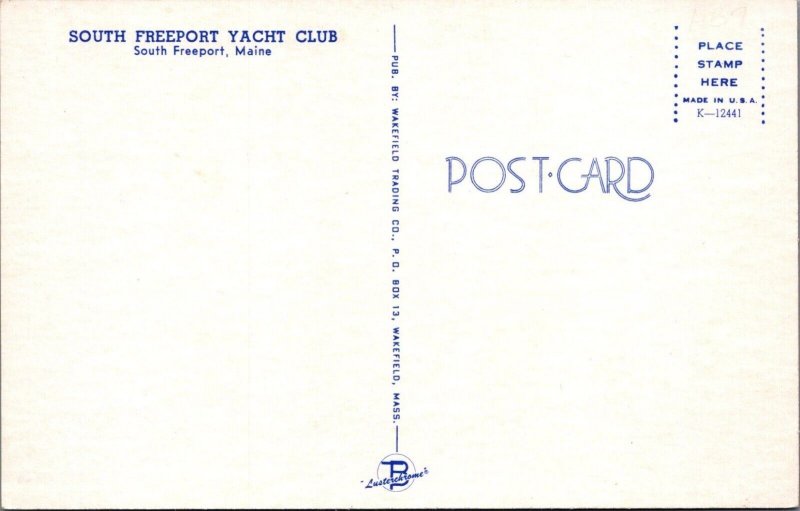 America Postcard - South Freeport Yacht Club, Maine RS38594