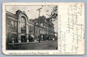 WILMINGTON DE GRAND OPERA HOUSE & GARRICK THEATRE 1906 ANTIQUE POSTCARD